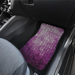 Purple Disco Lights Pattern Print Front and Back Car Floor Mats
