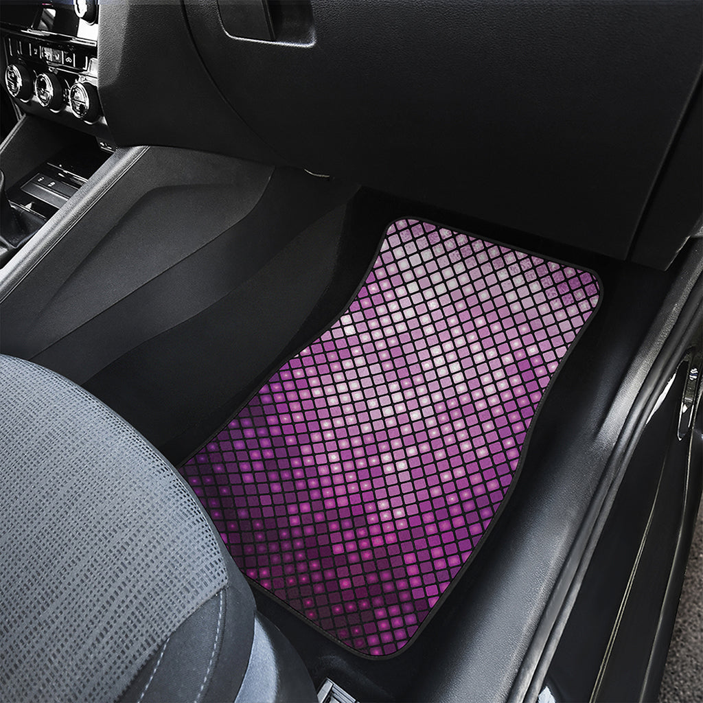 Purple Disco Lights Pattern Print Front Car Floor Mats