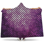 Purple Disco Lights Pattern Print Hooded Blanket
