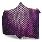 Purple Disco Lights Pattern Print Hooded Blanket