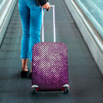 Purple Disco Lights Pattern Print Luggage Cover