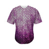 Purple Disco Lights Pattern Print Men's Baseball Jersey