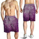 Purple Disco Lights Pattern Print Men's Shorts