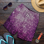 Purple Disco Lights Pattern Print Men's Shorts