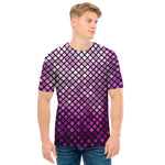 Purple Disco Lights Pattern Print Men's T-Shirt