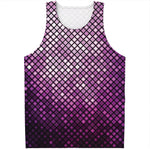 Purple Disco Lights Pattern Print Men's Tank Top