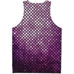 Purple Disco Lights Pattern Print Men's Tank Top