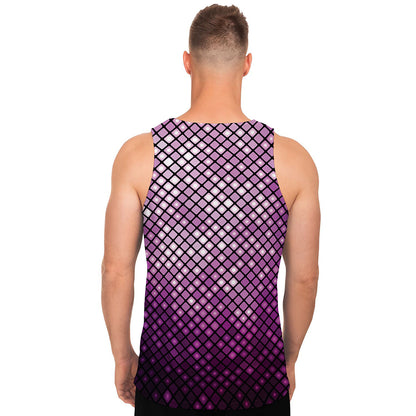 Purple Disco Lights Pattern Print Men's Tank Top