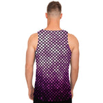 Purple Disco Lights Pattern Print Men's Tank Top