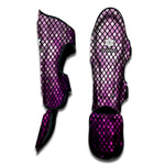 Purple Disco Lights Pattern Print Muay Thai Shin Guard