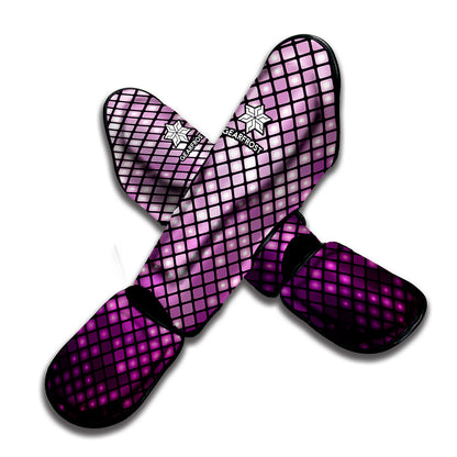 Purple Disco Lights Pattern Print Muay Thai Shin Guard