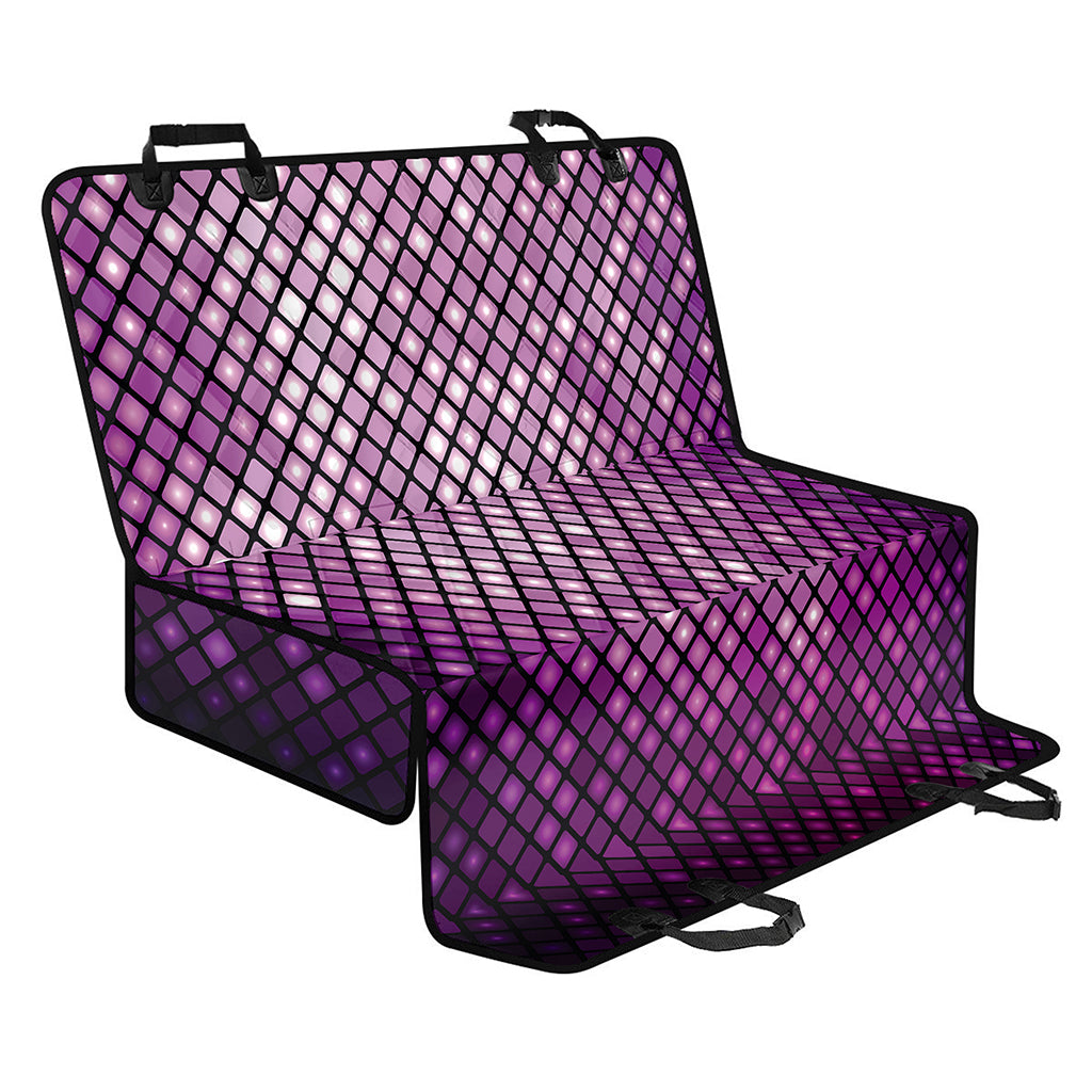 Purple Disco Lights Pattern Print Pet Car Back Seat Cover