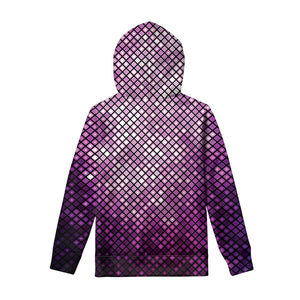 Purple Disco Lights Pattern Print Pullover Hoodie