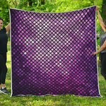 Purple Disco Lights Pattern Print Quilt