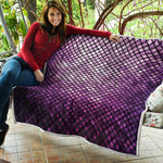 Purple Disco Lights Pattern Print Quilt