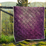 Purple Disco Lights Pattern Print Quilt