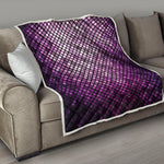 Purple Disco Lights Pattern Print Quilt