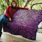Purple Disco Lights Pattern Print Quilt