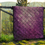 Purple Disco Lights Pattern Print Quilt