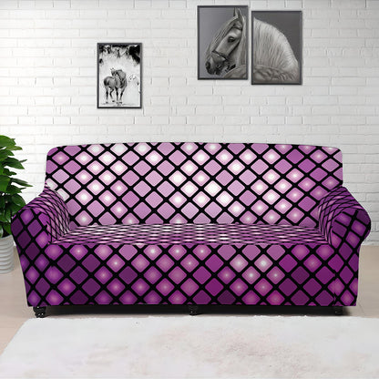 Purple Disco Lights Pattern Print Sofa Cover
