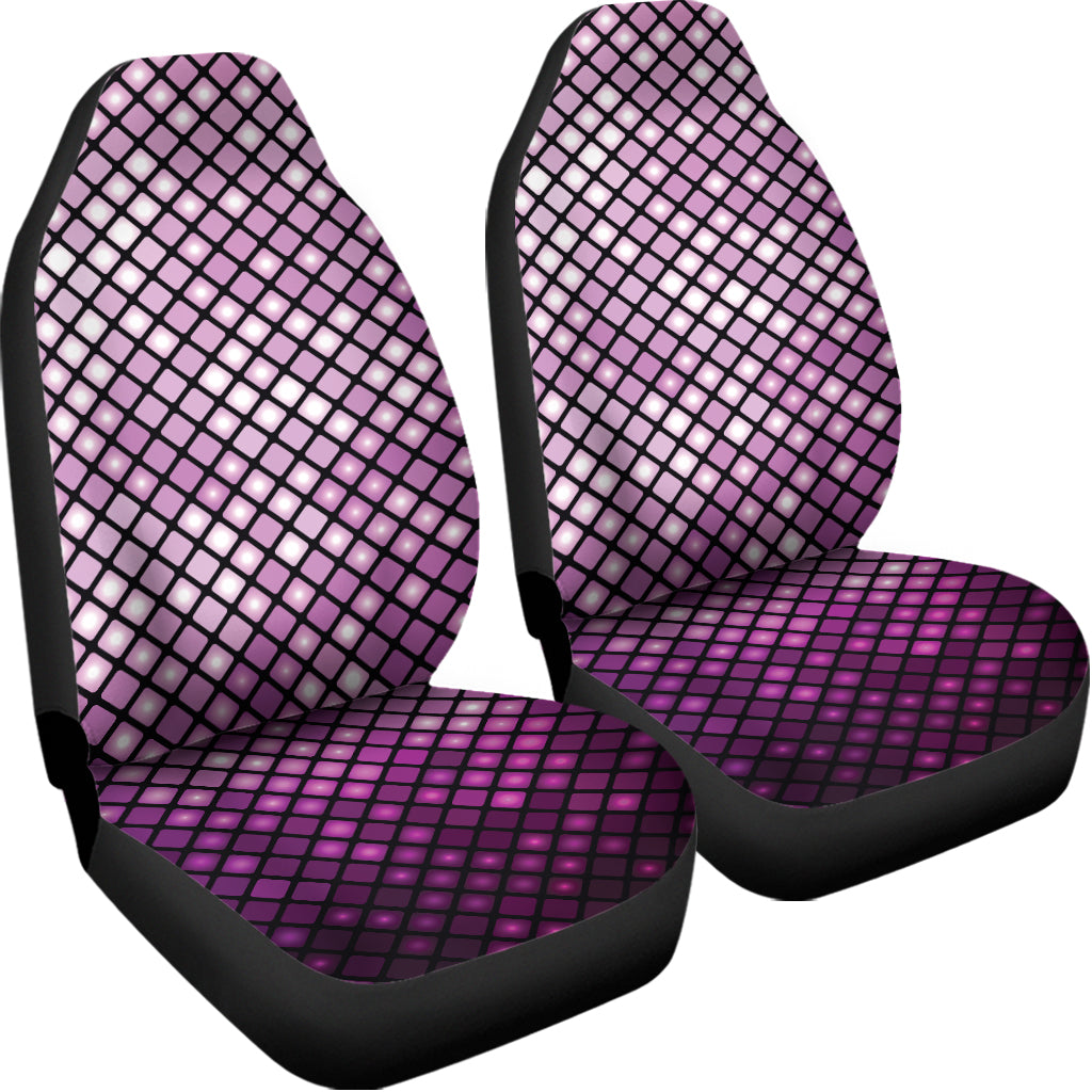 Purple Disco Lights Pattern Print Universal Fit Car Seat Covers