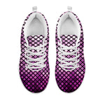 Purple Disco Lights Pattern Print White Sneakers