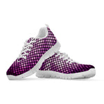 Purple Disco Lights Pattern Print White Sneakers