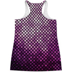 Purple Disco Lights Pattern Print Women's Racerback Tank Top