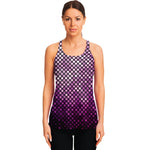Purple Disco Lights Pattern Print Women's Racerback Tank Top