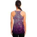 Purple Disco Lights Pattern Print Women's Racerback Tank Top