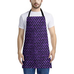 Purple Dragon Scales Pattern Print Apron