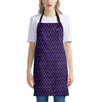 Purple Dragon Scales Pattern Print Apron