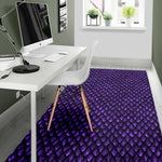 Purple Dragon Scales Pattern Print Area Rug GearFrost