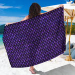 Purple Dragon Scales Pattern Print Beach Sarong Wrap