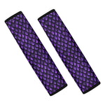 Purple Dragon Scales Pattern Print Car Seat Belt Covers