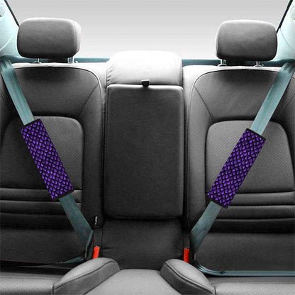 Purple Dragon Scales Pattern Print Car Seat Belt Covers
