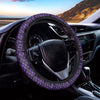 Purple Dragon Scales Pattern Print Car Steering Wheel Cover