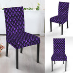 Purple Dragon Scales Pattern Print Dining Chair Slipcover