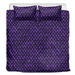 Purple Dragon Scales Pattern Print Duvet Cover Bedding Set