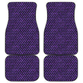 Purple Dragon Scales Pattern Print Front and Back Car Floor Mats