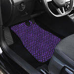 Purple Dragon Scales Pattern Print Front and Back Car Floor Mats