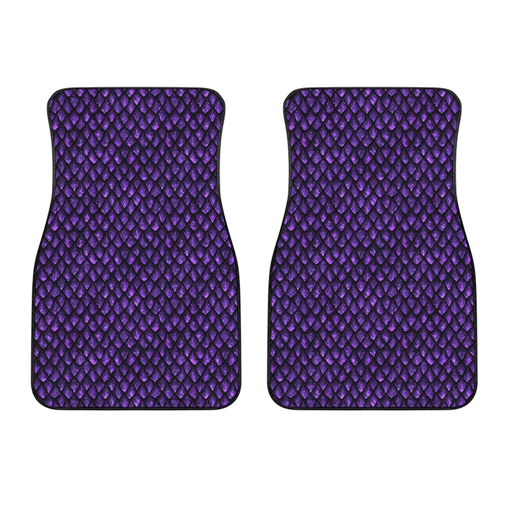 Purple Dragon Scales Pattern Print Front Car Floor Mats