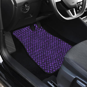 Purple Dragon Scales Pattern Print Front Car Floor Mats