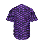 Purple Dragon Scales Pattern Print Men's Baseball Jersey