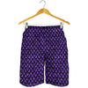 Purple Dragon Scales Pattern Print Men's Shorts