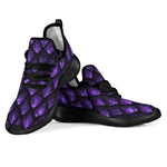 Purple Dragon Scales Pattern Print Mesh Knit Shoes GearFrost