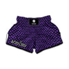 Purple Dragon Scales Pattern Print Muay Thai Boxing Shorts