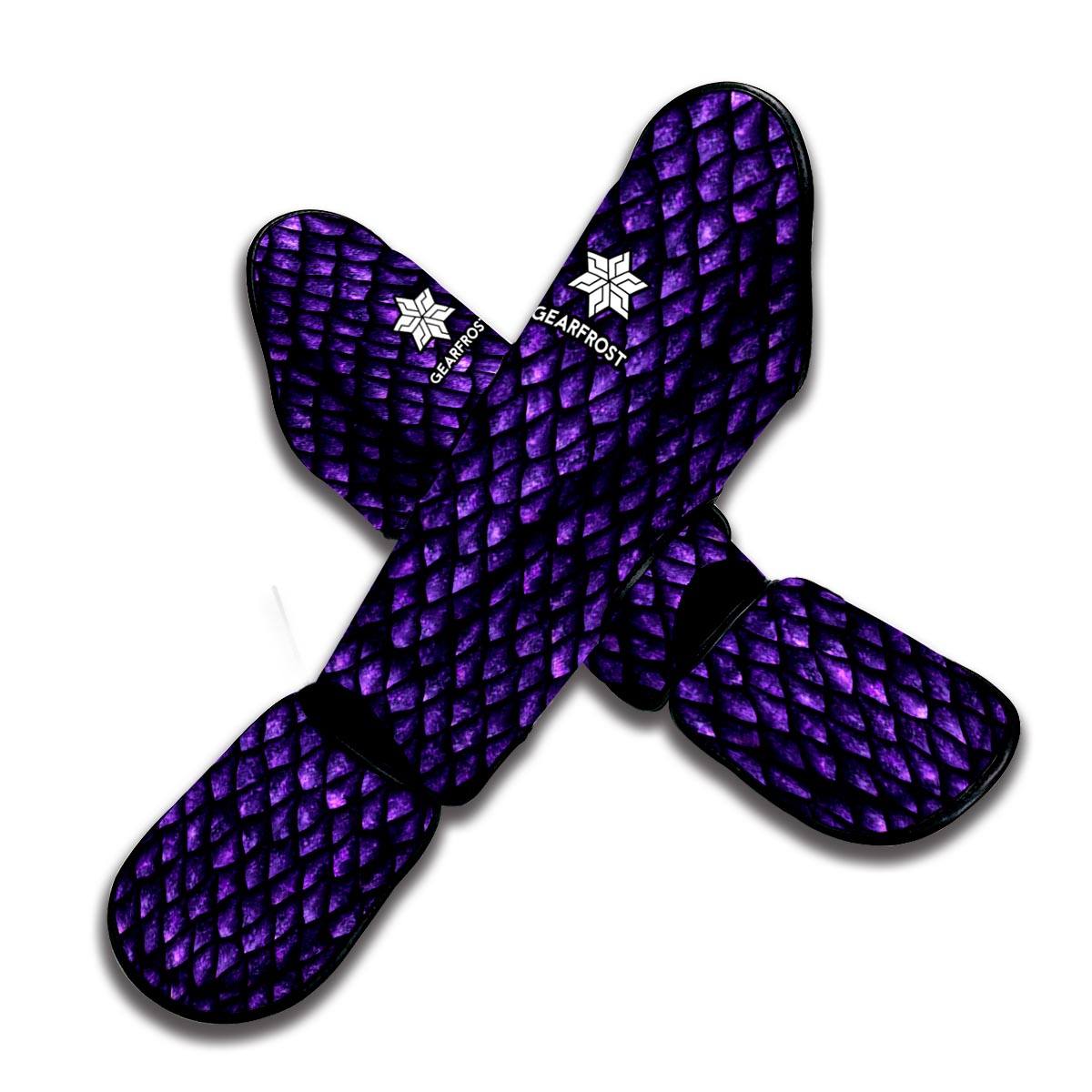 Purple Dragon Scales Pattern Print Muay Thai Shin Guard