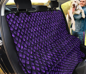 Purple Dragon Scales Pattern Print Pet Car Back Seat Cover