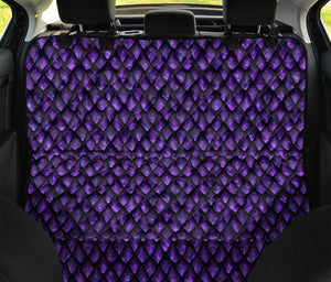 Purple Dragon Scales Pattern Print Pet Car Back Seat Cover